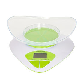 Balanza De Cocina Electr. H/ 3Kg Verde C/Recip Nc