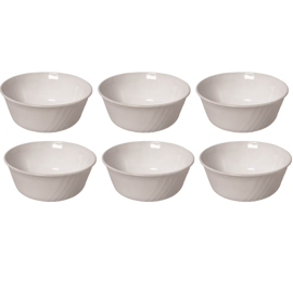 Set X6 Compoteras 12 Cm Vidrio Temp Blanco Ebro Br