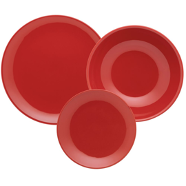 Juego De Vajilla X18 Piezas Unni Red