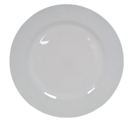 Plato De Sitio Blanco Liso 33 Cm Plastico