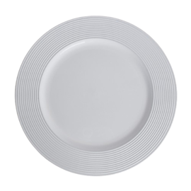Plato De Sitio Blanco Rayas De Plastico 33Cm