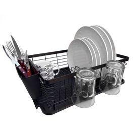 Escurridor De Platos Acero Pintado Negro 