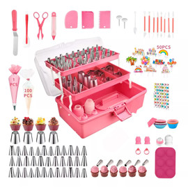 Kit De Decoración 370 Piezas Para Reposteria