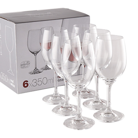 Caja De Copas X 6 Vino Lara Cristal Bohemia 350 Ml