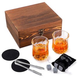 Juego De Vasos De Whisky 8 Rocas De Granito