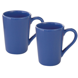 Set X2 Jarros Mug 230 Cc Azul