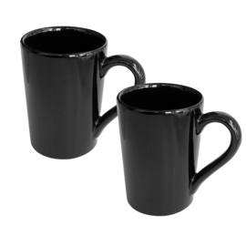 Jarro Mug Set X 2 Tazas 230 Cc Negros