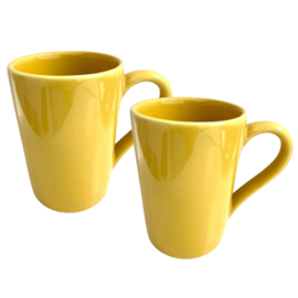 Set X2 Jarros Mug 230 Cc Amarillo