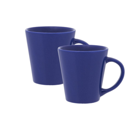 Set X2 Jarros Mug 250 Cc Conico Drop Azul 