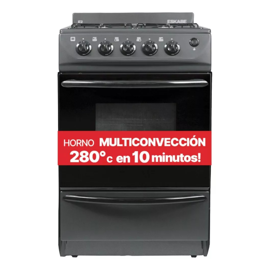 Cocina Multigas E2 Bk Gris 52Cm Vitrolimpiante Ence...