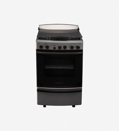 Cocina A Gas 978Ac4 Acero 4/H Con Tapa De Vidrio