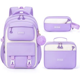 Set De Mochilas Para Niñas A Prueba De Agua Con Lon...