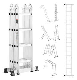 Escalera Plegable Multiusos 7 En 1 De 15.5 Pies De ...