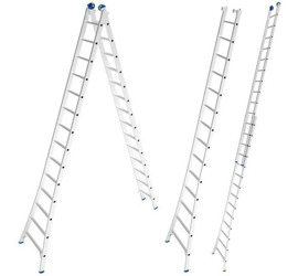 Escalera Extensible De Aluminio 2X14 005210 3 Funci...
