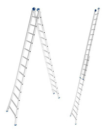 Escalera Extensible De Aluminio 2X13 005209 3 Func...