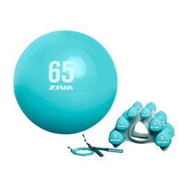 Set Kit Funcional  Mancuernas Gym Ball 65 Cm Soga