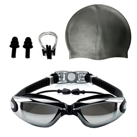 Kit De Natación Amk918 Antiparras Gorra Tapones