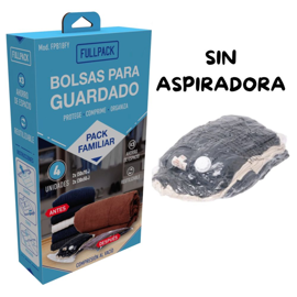 Set X 4 Bolsas Al Vacio Guarda Ropa Viaje (50X70+30X...