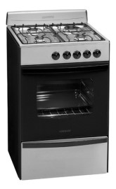 Cocina A Gas Longvie 13231xf 56cm Inox Cajón Parrilla