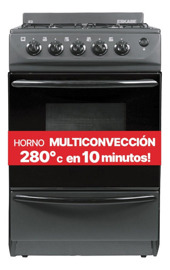 Cocina Puerta Vidrio Doble E2bk Multigas 52Cm Negro