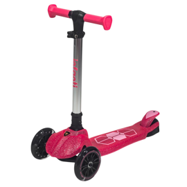 Monopatín Plegable Con Luces Led Jelly Rosa