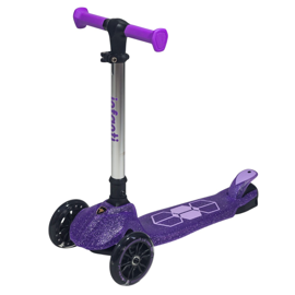 Monopatín Plegable Con Luces Led Jelly Violeta