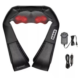 Masajeador Cervical Y Lumbar 8 Rodillos Bidireccion...