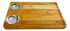 Tabla Teca Cuenco  48X30 Cm Para Picar Y Servir