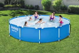 Pileta Estructural Redonda De Lona De 6473 Litros 