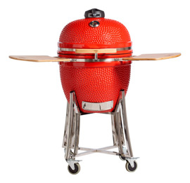 Parrilla Kamado Kadu K21 Ahumador Ceramico Rojo