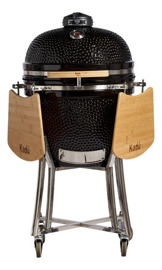 Parrilla Kamado Kadu K27 Ahumador Ceramico Negro