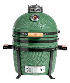 Parrilla Kamado Kadu K15 Ahumador Ceramico Verde