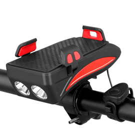 Luz De Bicicleta Con Soporte Celular Y Power Bank L...