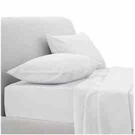Juego De Sábanas Hoteleras 200 Hilos King Size Blanc...