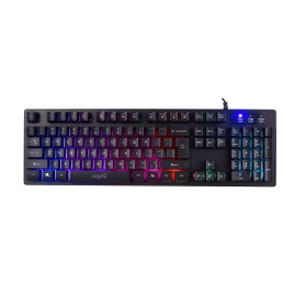 Teclado SimilMecanico Gamer Usb Con Leds Rgb Y 17 Mo...