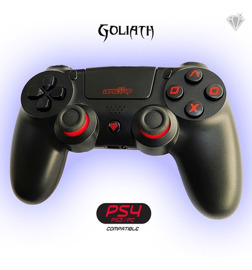 Joystick Inalã¡Mbrico  Goliath Negro Y Rojo