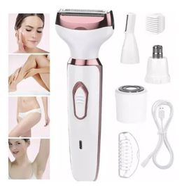 Depiladora Lady Shaver 4 Cabezales Facial Corporal U...