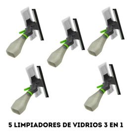 Combo X 5 Limpiadores De Vidrios 3 En 1 Microfibra R...