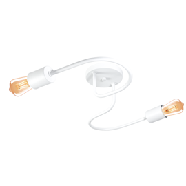 Plafon Savannah 2 Luces Negro Apto Led E27 Lampara D...