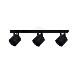 Aplique Riel Techo 3 Luces Tacho Negro Ar111 Apto Le...