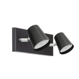 Lampara Aplique Lima 2 Luces Pared Deco Cono Movil N...