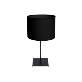 Lampara Velador Ches 1 Luz Negro Pantalla Negra