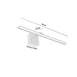 Aplique Pared Cuadra 50 Cm Blanco Movil Frio 