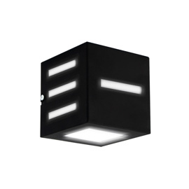 Aplique Pared Multidireccional Negro Difusor Exterio...