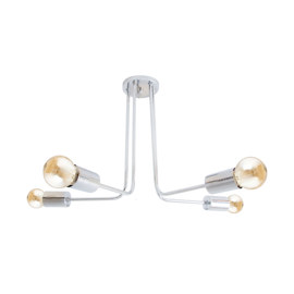 Lampara Plafon Milo 4 Luces Cromo Brazo Curvo Deco