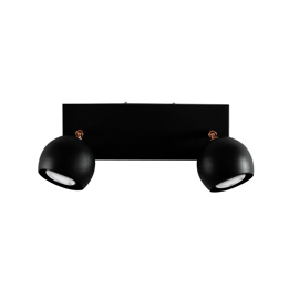 Aplique De Techo Pared Persa 2 Luces Negro/Cobre Boc...
