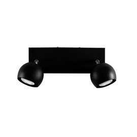 Aplique De Techo Pared Persa 2 Luces Negro Bocha 9Cm...