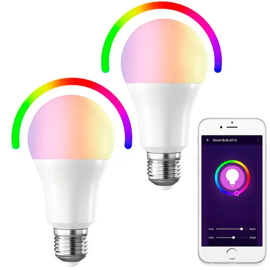 Lampara Led Smart Inteligente Rgb 9W Wifi Combo X2 ...