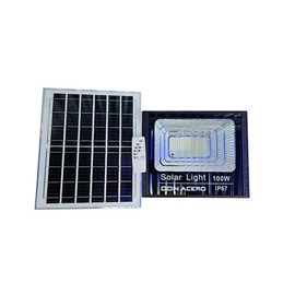 Reflector Led 100W Con Panel Solar Exterior + Contro...