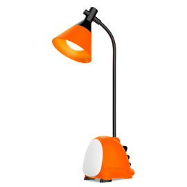 Lámpara De Escritorio Dinosaurios Naranja Con Luz N...